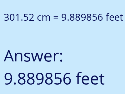 301.52 cm in feet image