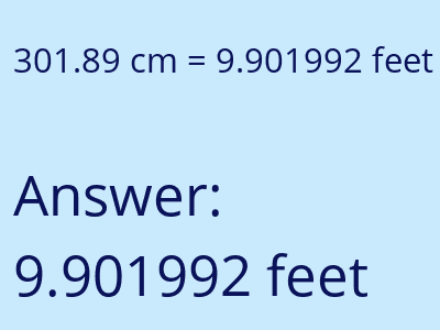 301.89 cm in feet image