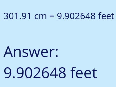 301.91 cm in feet image