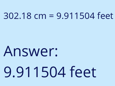 302.18 cm in feet image