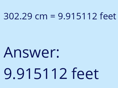 302.29 cm in feet image