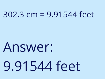 302.3 cm in feet image