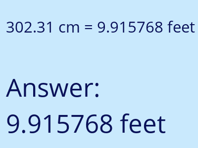 302.31 cm in feet image