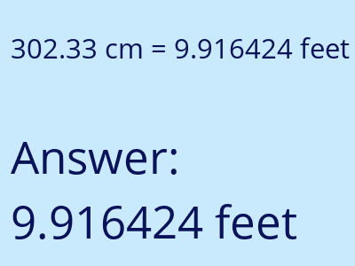 302.33 cm in feet image