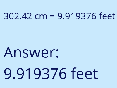 302.42 cm in feet image