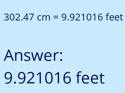 302.47 cm in feet image