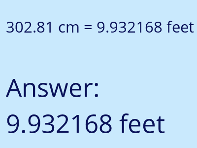 302.81 cm in feet image