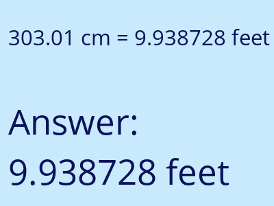 303.01 cm in feet image