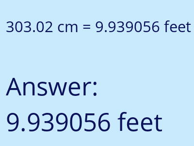 303.02 cm in feet image
