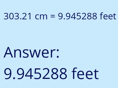 303.21 cm in feet image