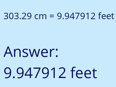 303.29 cm in feet image