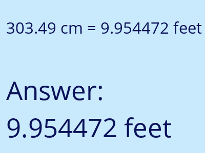 303.49 cm in feet image
