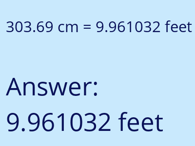 303.69 cm in feet image