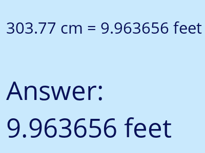 303.77 cm in feet image