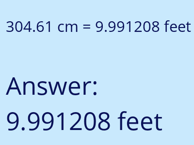 304.61 cm in feet image