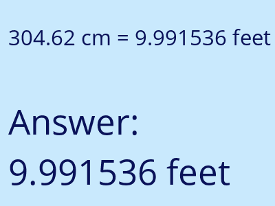 304.62 cm in feet image