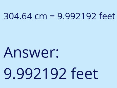304.64 cm in feet image