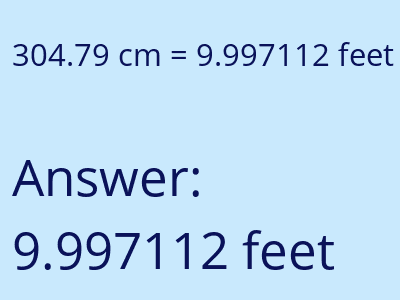 304.79 cm in feet image