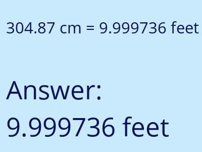 304.87 cm in feet image