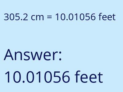 305.2 cm in feet image