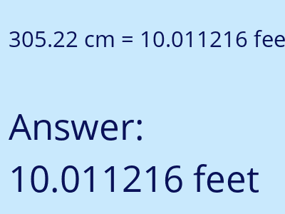 305.22 cm in feet image