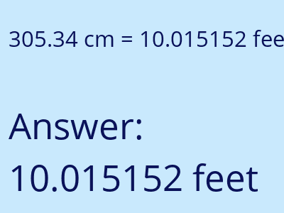305.34 cm in feet image