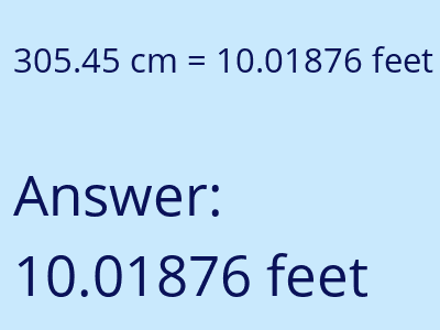305.45 cm in feet image