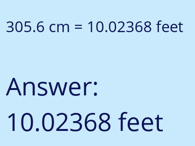 305.6 cm in feet image