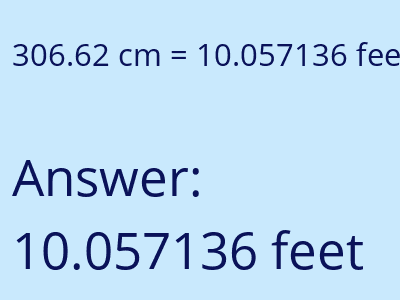 306.62 cm in feet image