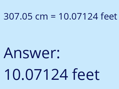 307.05 cm in feet image