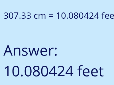 307.33 cm in feet image