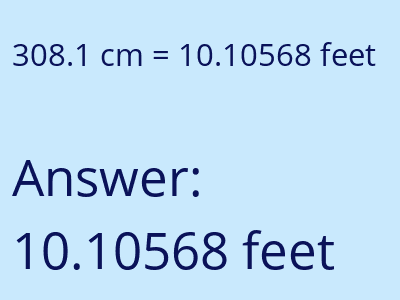 308.1 cm in feet image