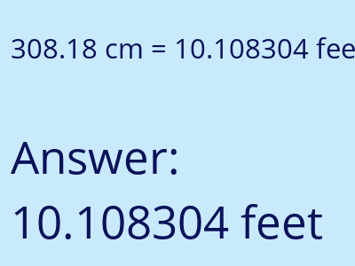 308.18 cm in feet image