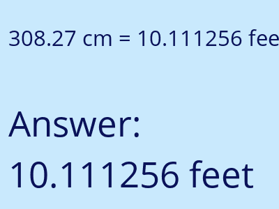 308.27 cm in feet image