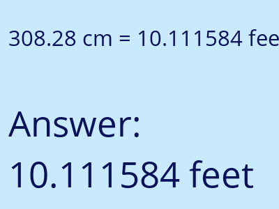 308.28 cm in feet image