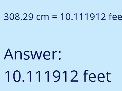 308.29 cm in feet image
