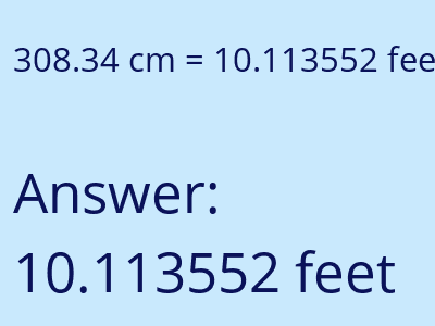 308.34 cm in feet image