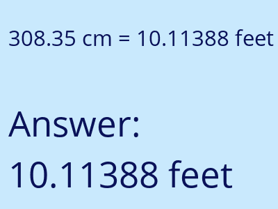 308.35 cm in feet image