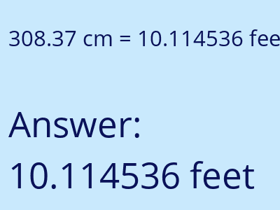308.37 cm in feet image