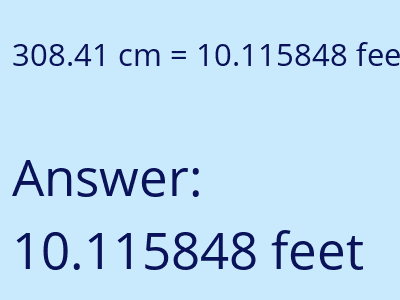 308.41 cm in feet image