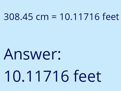 308.45 cm in feet image