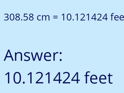 308.58 cm in feet image
