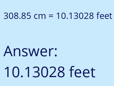 308.85 cm in feet image