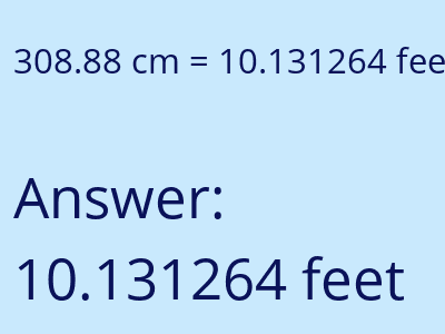308.88 cm in feet image