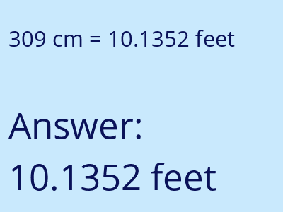 309 cm in feet image