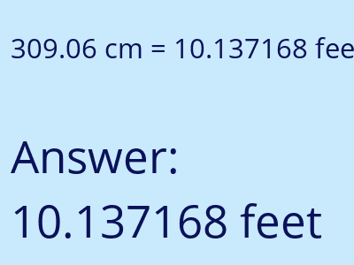 309.06 cm in feet image