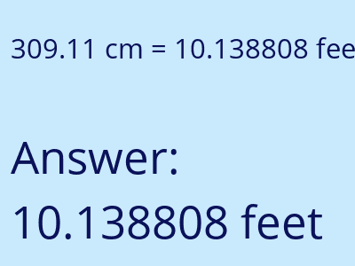 309.11 cm in feet image