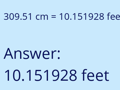309.51 cm in feet image