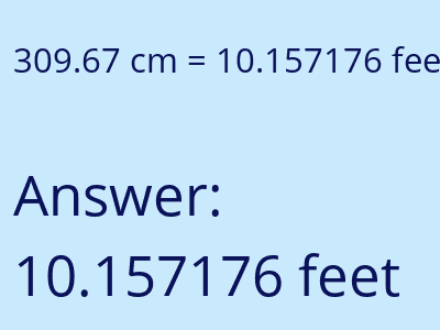 309.67 cm in feet image