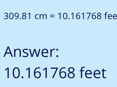 309.81 cm in feet image